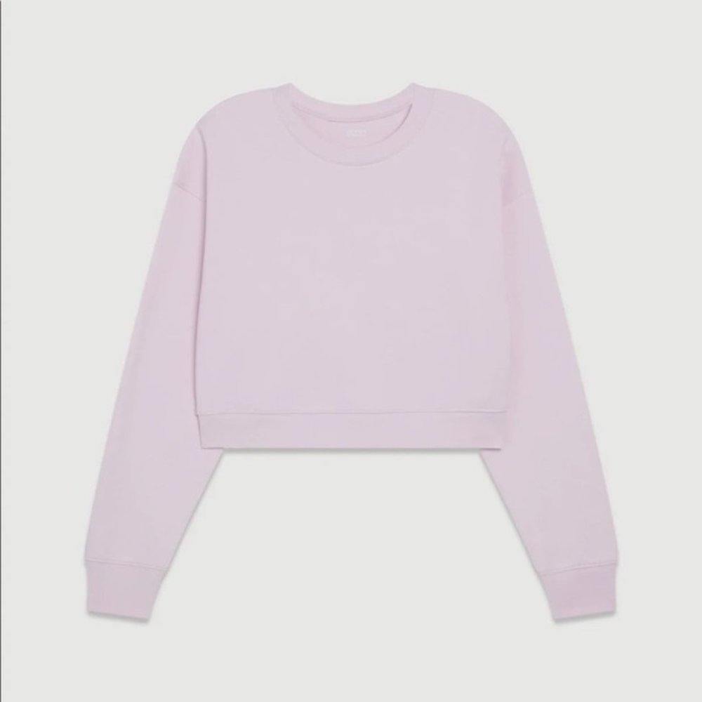Girlfriend Collective 50/50 Cropped Sweatshirt Women's M Color Orchid